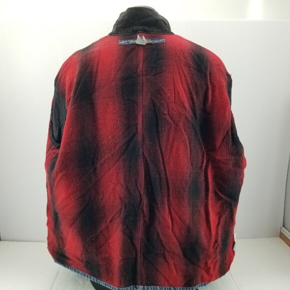 Vintage Marithe Francois Girbaud Trucker Chore Jean Jacket Corduroy Collar  Sz L - Picture 10 of 13